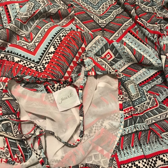 Women’s summer maxi dress geometric print - Picture 4 of 5